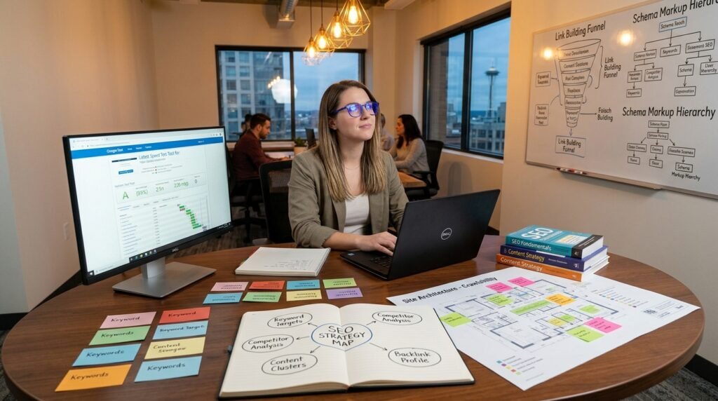 What are the essential steps for a beginner to start with search engine optimization?