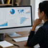SEO professional analyzing keyword research and competitor data
