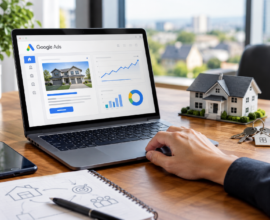 Google Ads for real estate showing property advertising and PPC campaign performance