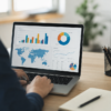 InfoTiger data analytics platform on laptop
